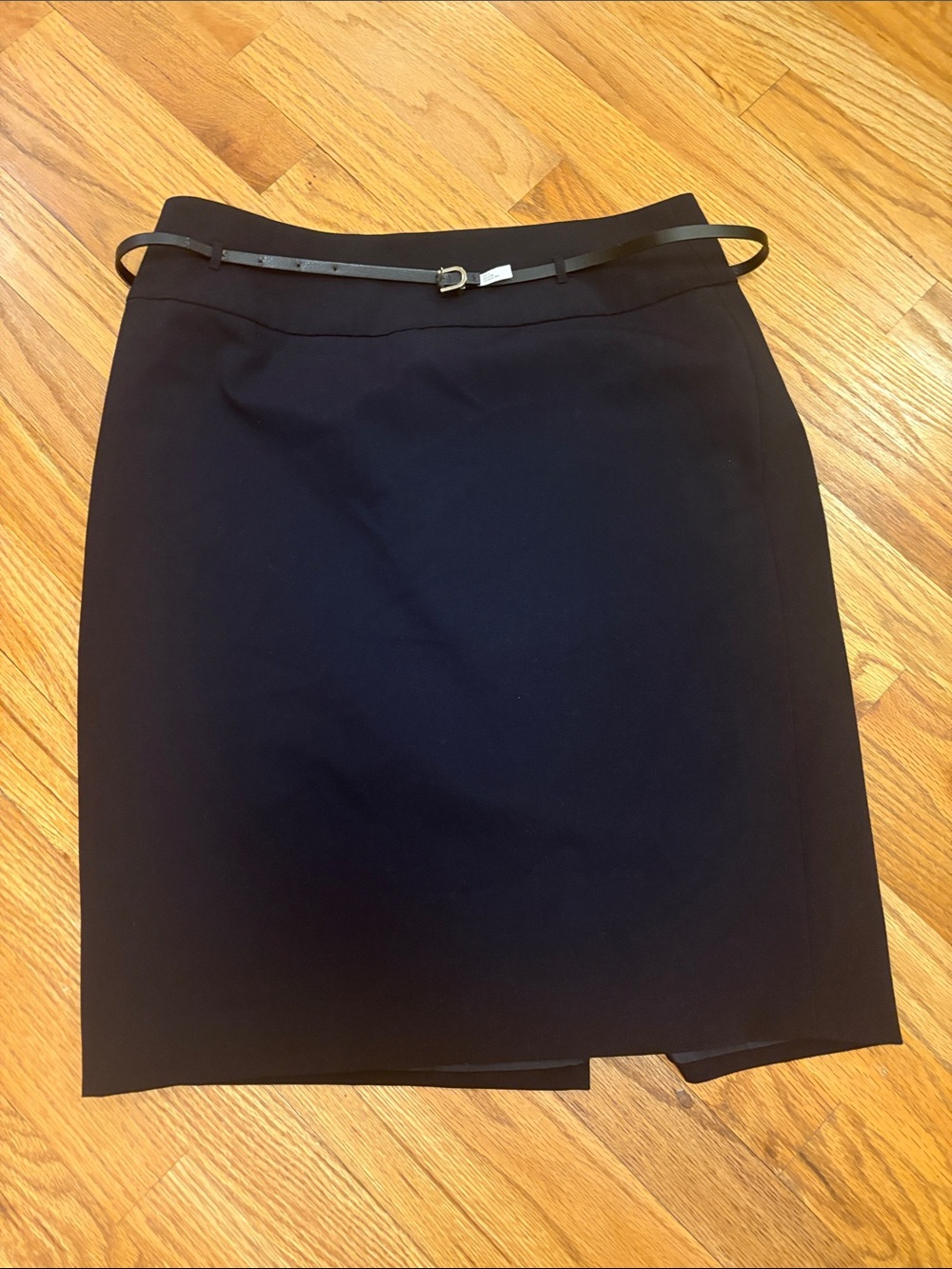 Liz Claiborne Black Pencil Skirt with Slim Belt
